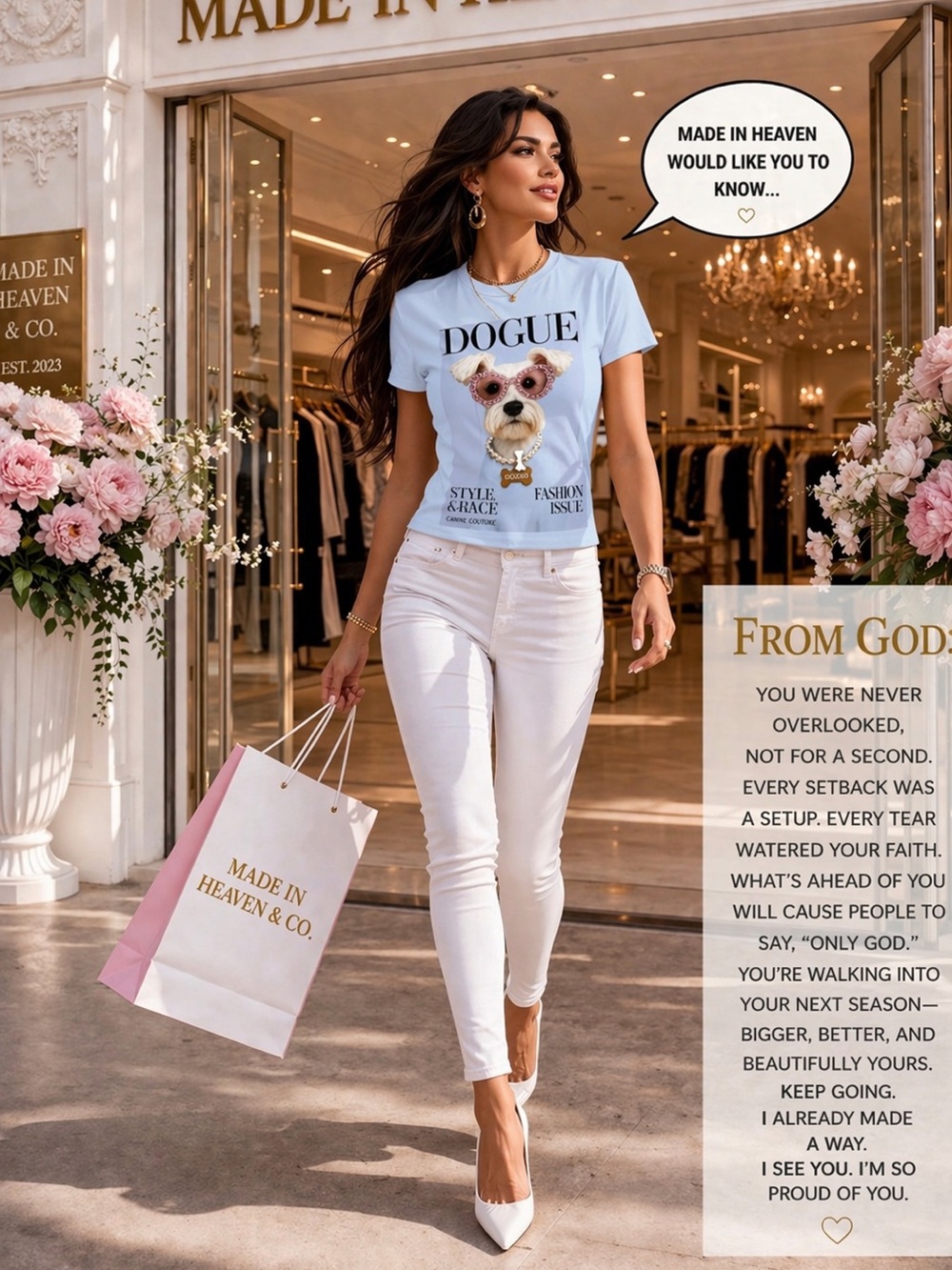 Women’s Light Blue Graphic Tee with White Jeans - Stylish Casual Outfit